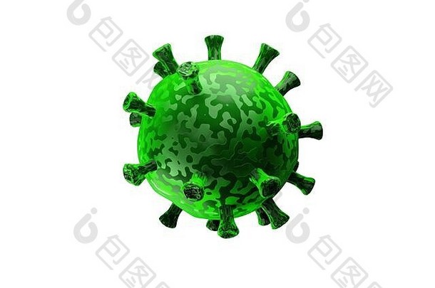 冠状病毒插图概念呈现