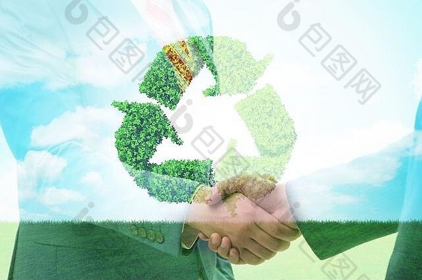 绿色能源开-生态概念商人