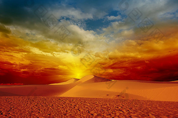 桑迪沙漠日落时间