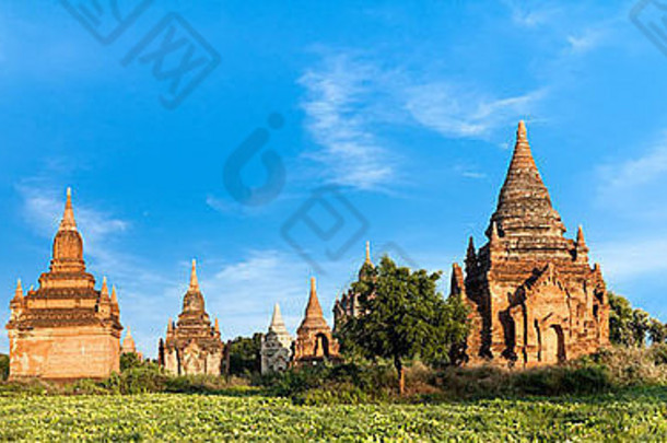 旅行风景目的地令人惊异的体系结构佛教寺庙蒲甘王国缅甸缅甸