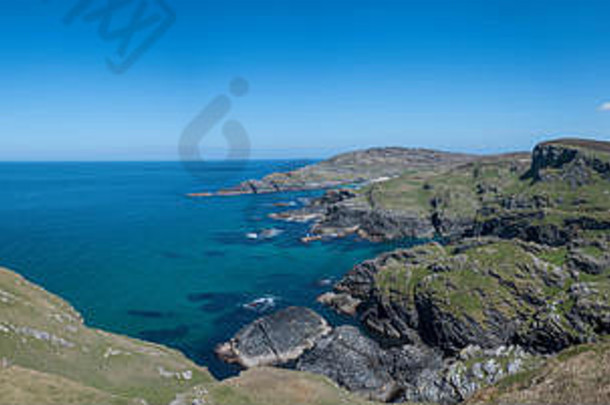 海岸线saligo湾萨纳格莫尔岛艾雷赫布里底群岛苏格兰