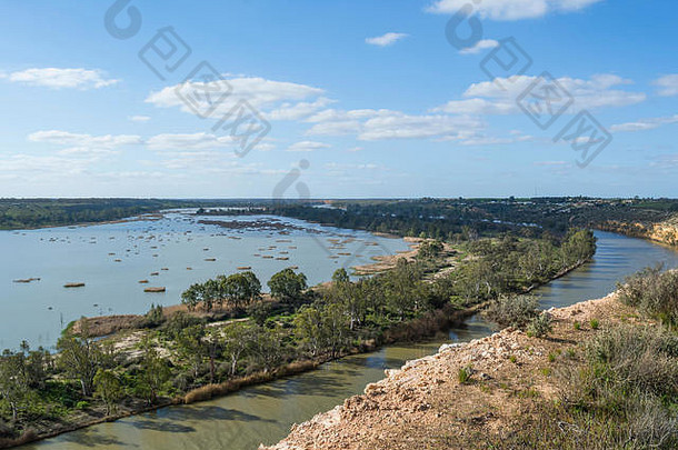 穆雷河nildottie前悬崖默里兰兹地区南澳大利亚