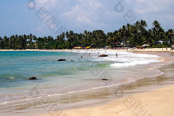 美丽的景观海滩斯里兰卡斯里兰卡