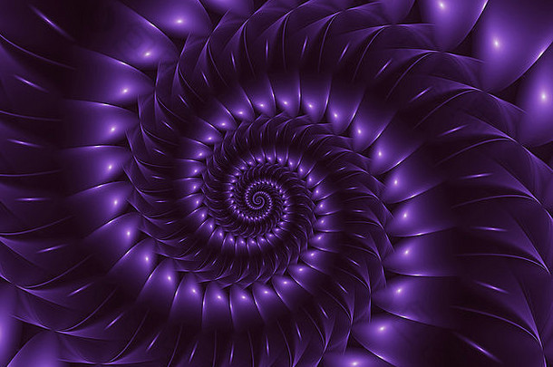 摘要紫色的螺旋分形背景