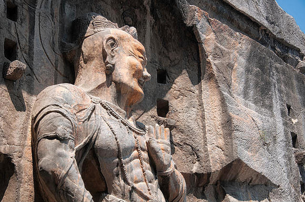 大菩萨石头雕像fengxiansi洞穴龙门石窟洛阳中国河南省