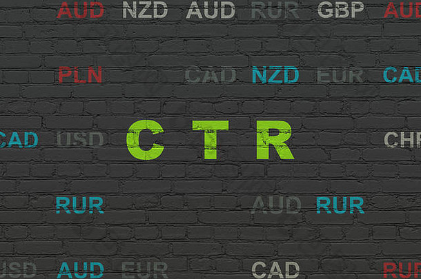 金融概念CTR墙背景