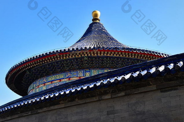 传统的中国人体系结构帝国库天堂寺庙天堂复杂的北京中国