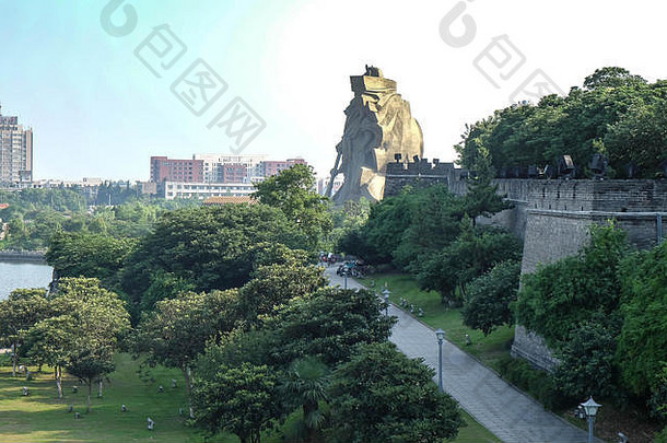 荆州中国俊最大的关雕像关寺庙旅行荆州城市寺庙著名的爱王国系列