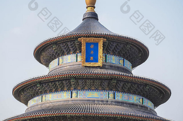 寺庙天堂具有里程碑意义的北京中国中国人文本前意味着祈祷大厅