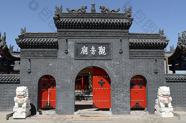 传统的中国人寺庙