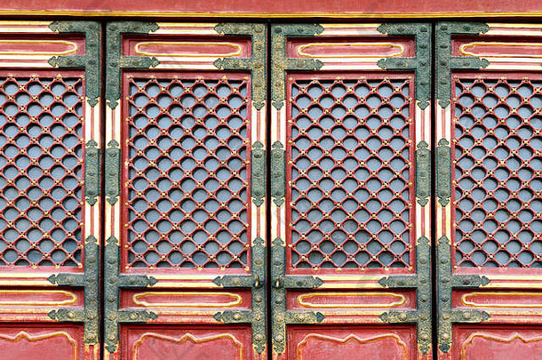 美丽的传统的红色的中国人窗户背景