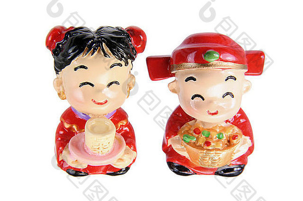中国人婚礼夫妇雕像
