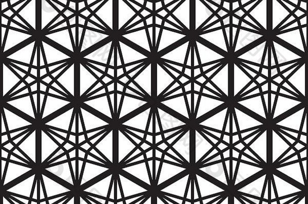 无缝的几何模式基于传统的日本久美子模式网格六边形大厚度