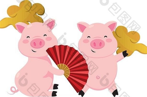 猪中国人风扇