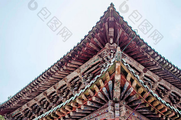 木传统的中国人屋顶宝塔屋顶结构佛教寺庙东方体系结构塔尔寺修道院西宁