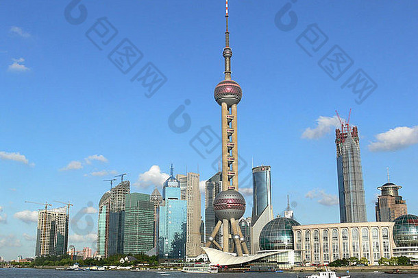 天际线中国上海东方珍珠塔