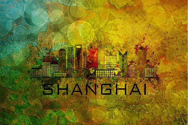 上海城市天际线难看的东西背景插图