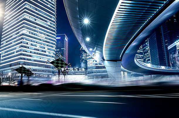 光小径街现代建筑背景上海中国