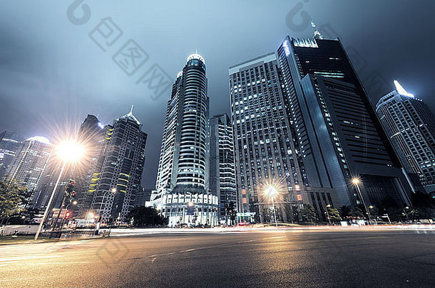 光小径现代建筑背景上海中国