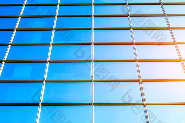 现代办公室建筑细节玻璃表面