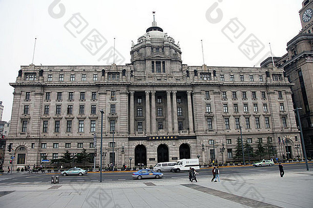 照片著名的水前面上海殖民风格建筑银行<strong>金融公司</strong>