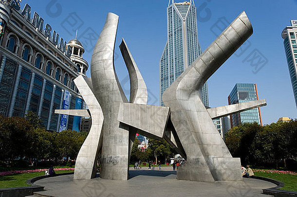现代雕塑人民广场上海中国