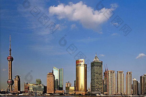 现代建筑上海浦东区域中国