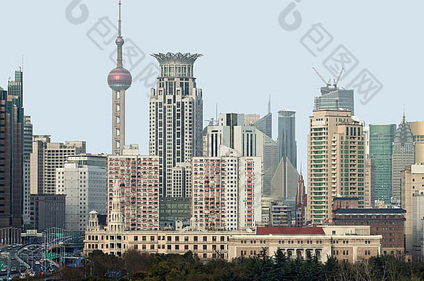 城市视图上海小镇中国