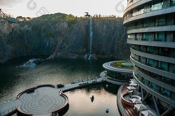 视图阳台房间洲际上海仙境地下酒店建采石场