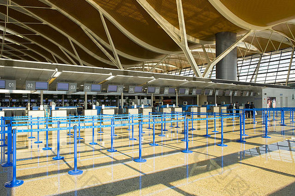 浦东上海中国空计数器上海浦东国际机场