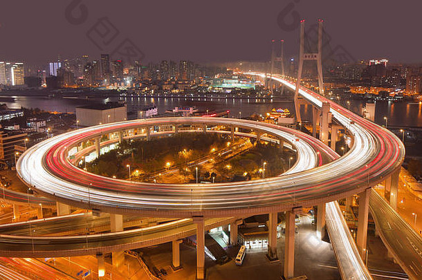 上海南浦桥黄埔河晚上