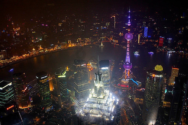 上海天际线上海世界金融中心