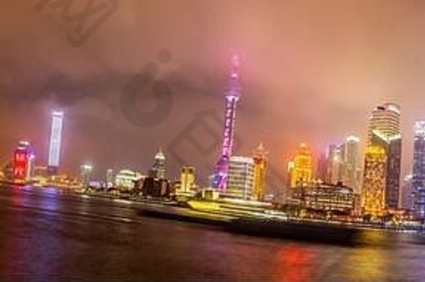上海天际线全景视图中国