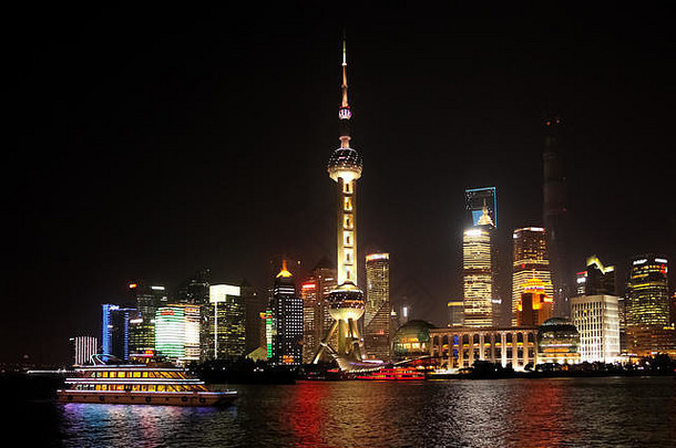上海天际线晚上上海中国