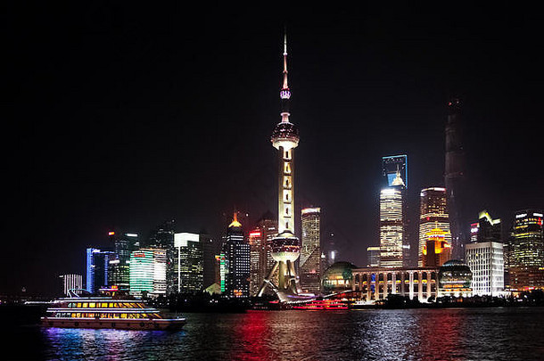 上海天际线晚上上海中国