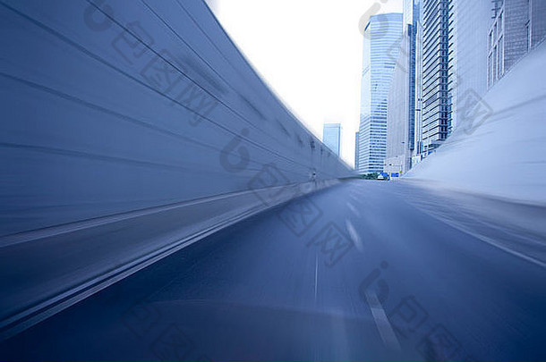 上海城市隧道车移动运动模糊