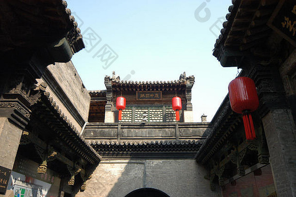 古老的体系结构乔家庭复合山西省中国