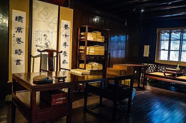 粉丝的住宅天一展馆中国的最古老的剩下的图书馆宁波浙江省