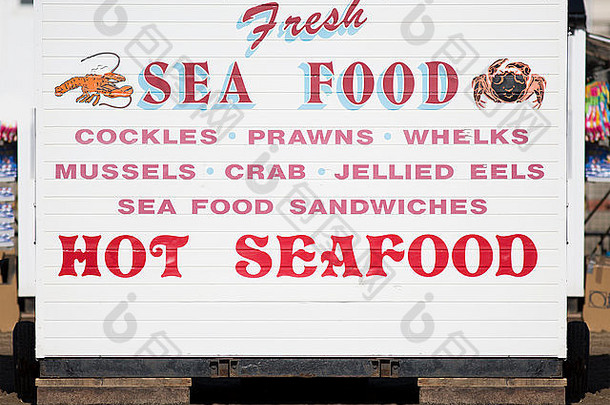 海食物摊位滨海海滩