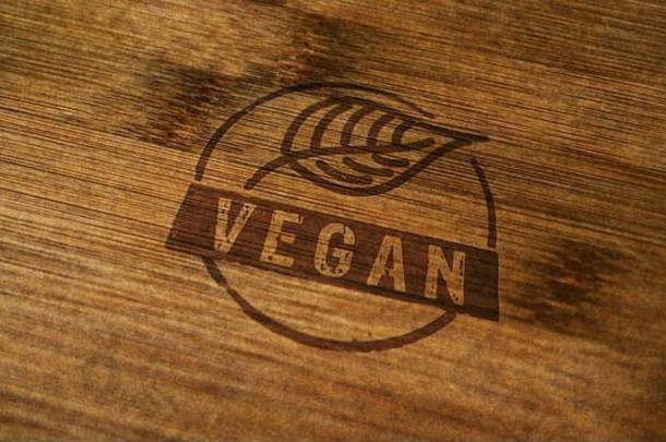 素食主义者邮票印刷木盒子生活风格生态生物有机食物素食者自然健康的饮食概念