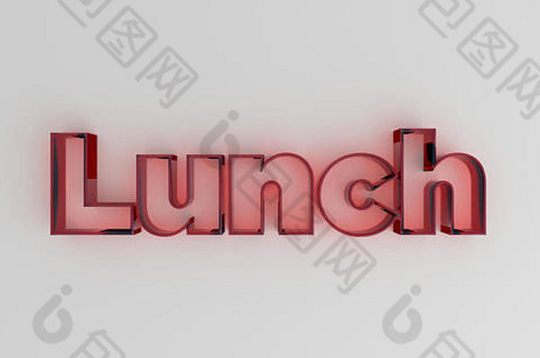 午餐红色的玻璃文本白色背景呈现皇室免费的股票图像