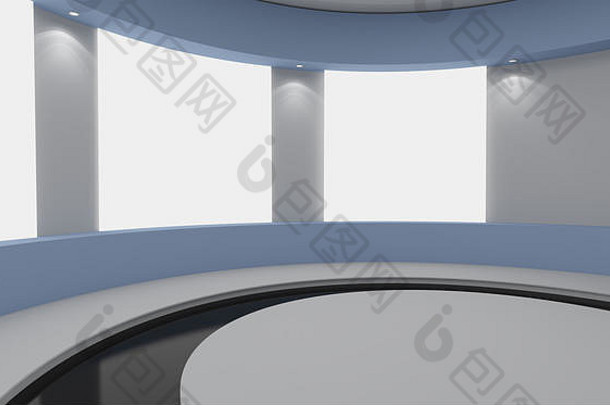 基座显示广告空产品站白色lightbox墙概念呈现