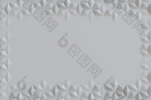 白色钻石多边形三角形基于瓷砖摘要背景广场中央负空间插图