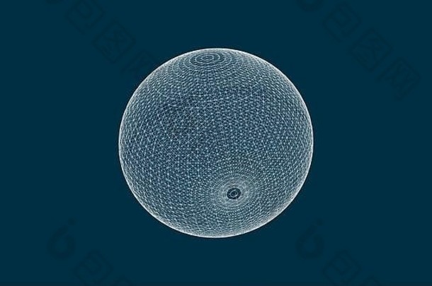 球网效果摘要连接点空间trasparent地球电脑生成的