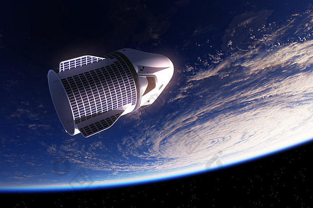 商业宇宙飞船背景地球地球大飓风插图
