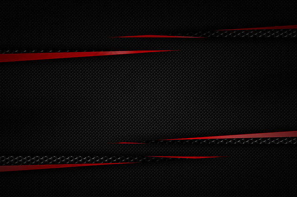 灰色的红色的碳纤维框架黑色的网格背景金属背景纹理插图材料设计