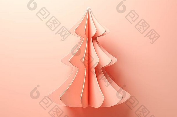 粉红色的摘要圣诞节树蓝色的背景呈现