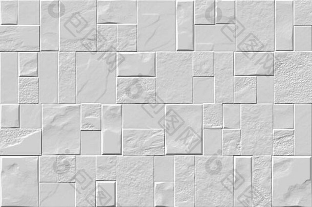 白色无缝的几何纹理折纸纸风格呈现背景