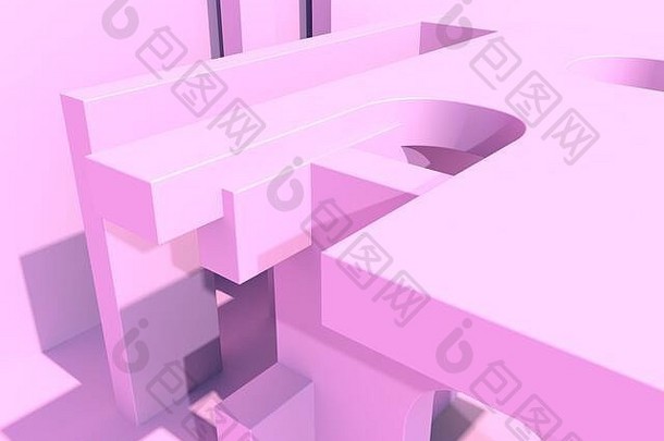 摘要体系结构背景粉红色的拱门插图