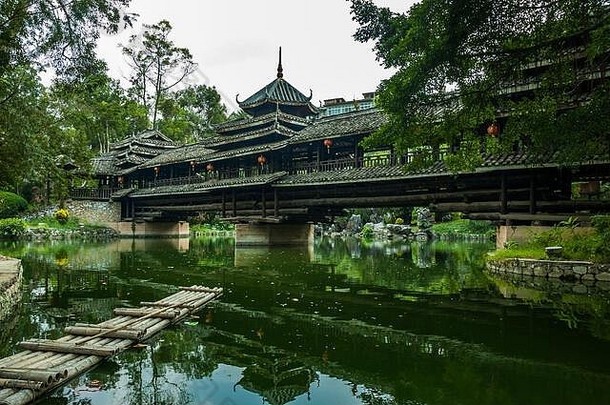 盾风雨桥花园广西省博物馆南宁中国